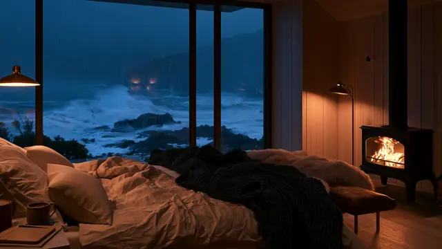 Deep Sleep Music with Rain and Ocean Waves: Embertide sleep artwork